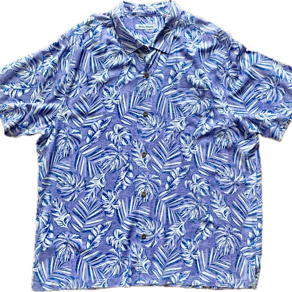 Tommy Bahama Men's XXL/TTG Purple Button Up Shirt